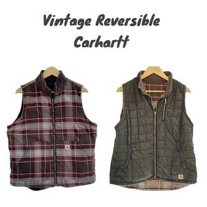 Vintage Womens Carhartt Reversible Vest Size Large EUC